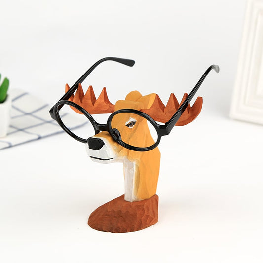 Wood Hand Carved Eyeglass Holder