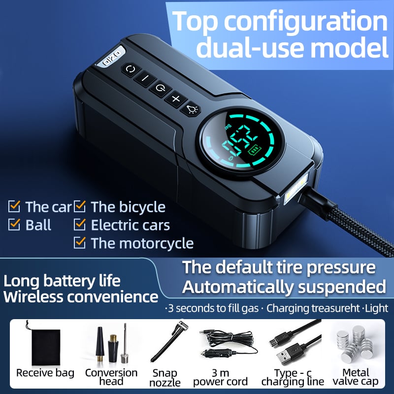 New Year Big Sale🔥 Portable Car Tire Inflator - 12V High Power