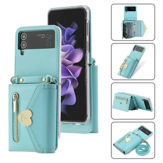 Crossbody Wallet Case of Women for Samsung Galaxy Z Flip3 5G\/ Flip4