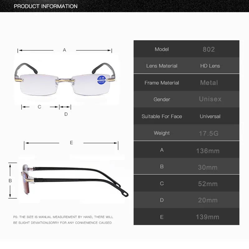 💥LAST DAY SALE 49% OFF💥Sapphire High Hardness Anti-blue Progressive Far And Near Dual-Use Reading Glasses