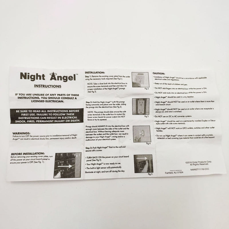 Outlet Wall Plate With Night Lights-No Batteries or Wires