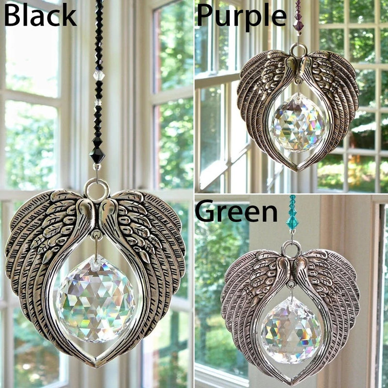 ✨ ANGEL WINGS Crystal and Pewter Wings Suncatcher