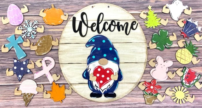 π Last Day Promotion-47% OFF π-Cute 3D Seasonal Interchangeable Gnome Door Hanger