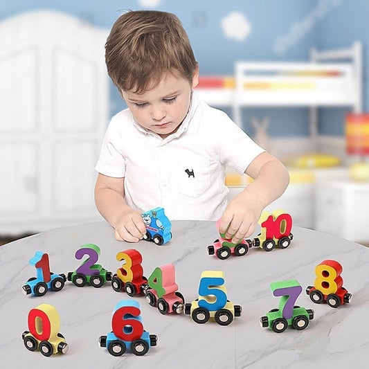 🔥 Preschool Education Wooden Train Toy