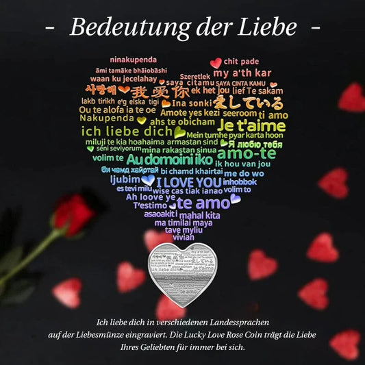 š„Rabatt zum halben Preisš„š„Schƶne Herzliebesmünze mit Rosen