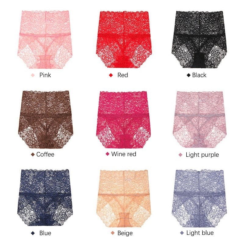 🌸💖Buy 4 Get 8 Free 💕High-waisted Sexy Lace Panties
