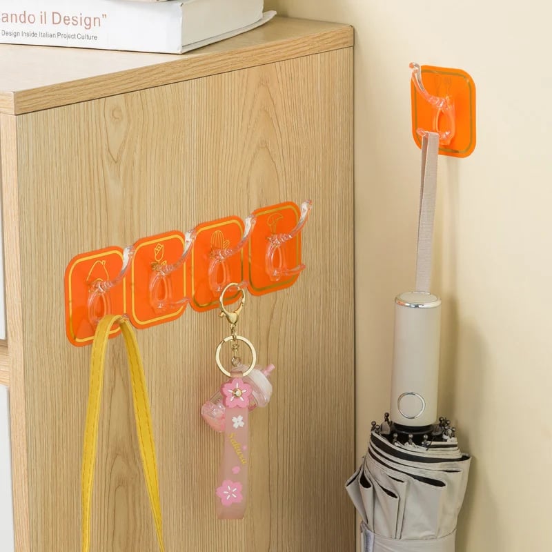 🔥SUMMER HOT SALE 49% OFF🔥MULTIFUNCTIONAL TRANSPARENT 6 HOOKS