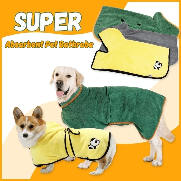 🎄Super absorbent pet bathrobe