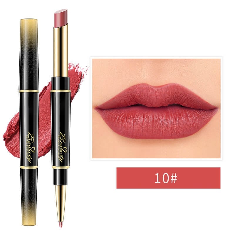 🔥 BIG SALE - HALF PRICE🔥🔥Double ended lipstick Automatic Lip Liner Matte Waterproof Non-fading Non-stick Lipstick