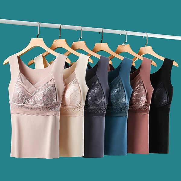 LAST DAY🎉Buy 1 Get 2 Free(Add 3 pcs to cart)⚡2-in-1 Built-in Bra Thermal Underwear