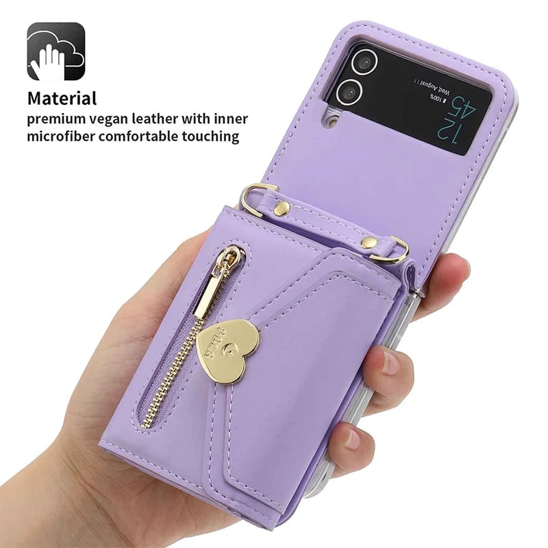 Crossbody Wallet Case of Women for Samsung Galaxy Z Flip3 5G\/ Flip4