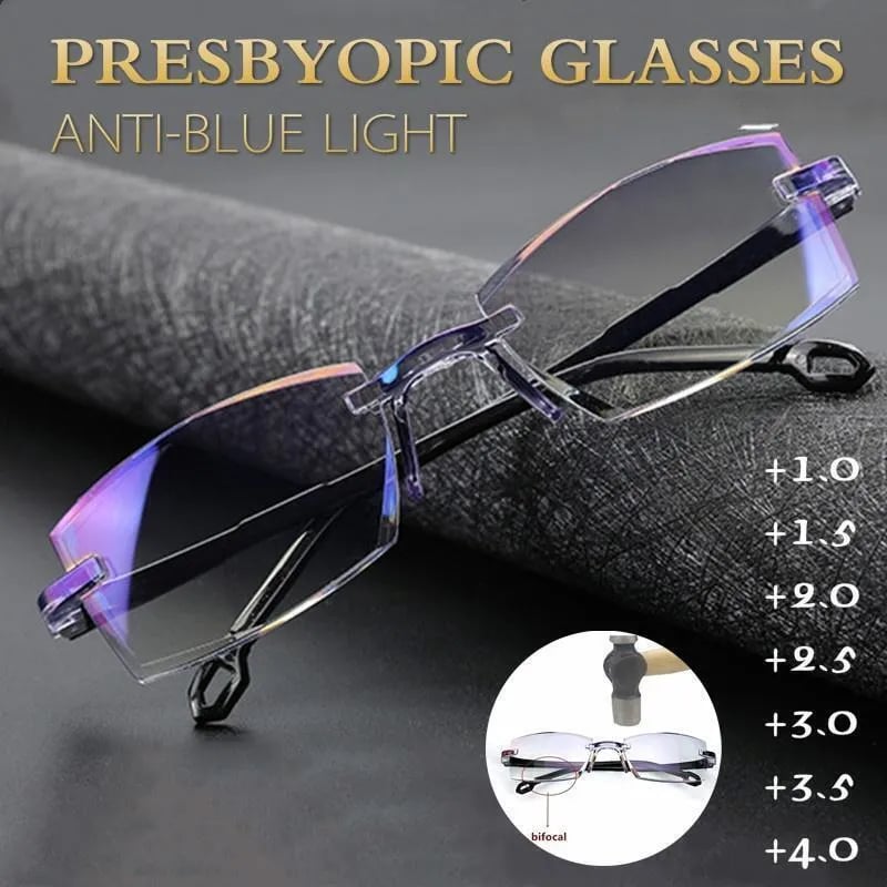 💥LAST DAY SALE 49% OFF💥Sapphire High Hardness Anti-blue Progressive Far And Near Dual-Use Reading Glasses