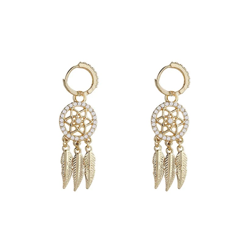 🔥Dreamcatcher Crystal Charm Earrings