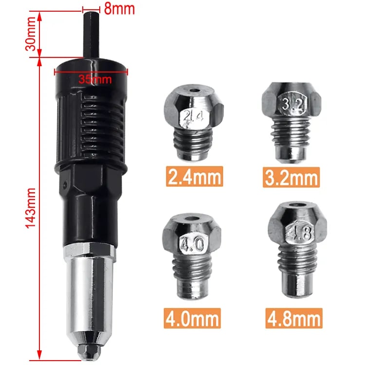 ✨2023 HOT SALE 47% OFF✨Professional Rivet Gun Adapter Kit🔩