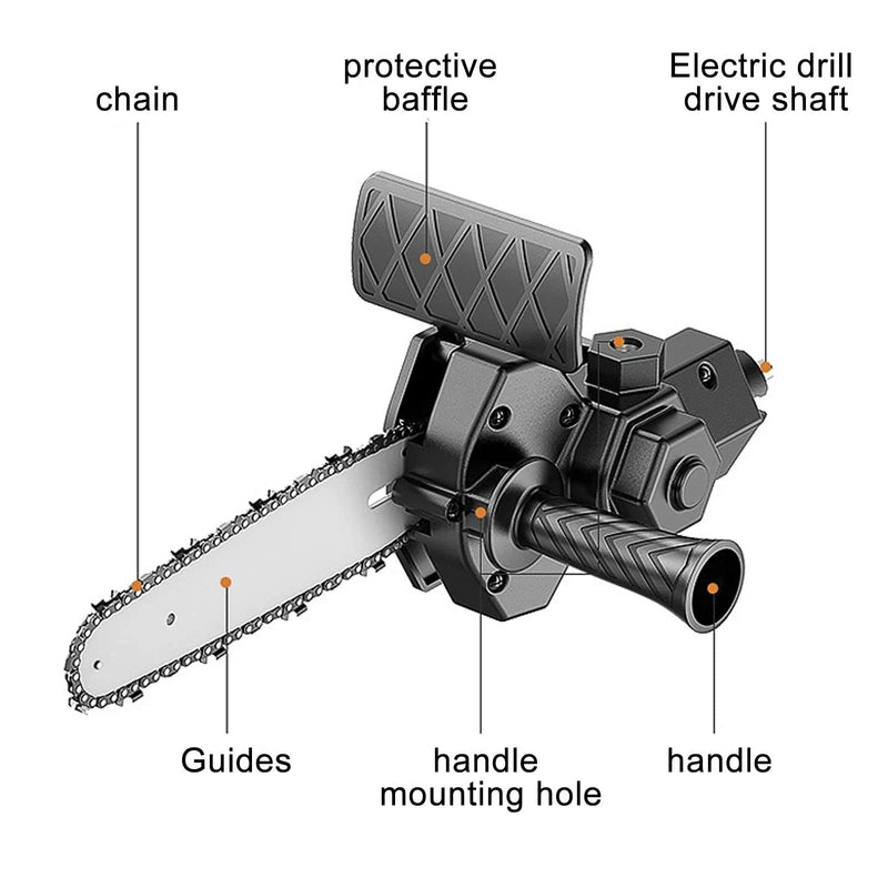 🔥Last Day 49% OFF🔥-ELECTRIC DRILL MODIFIED TO ELECTRIC CHAINSAW DRILL ATTACHMENT