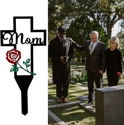 Memorial Day Sale 47%OFF - Cemetery Memorial Cross Stake for Parents