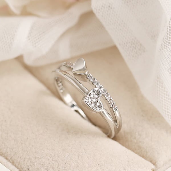 🔥Last Day Promotion 47% OFF-👩Mother & Daughter👧-Always Heart To Heart Ring💕
