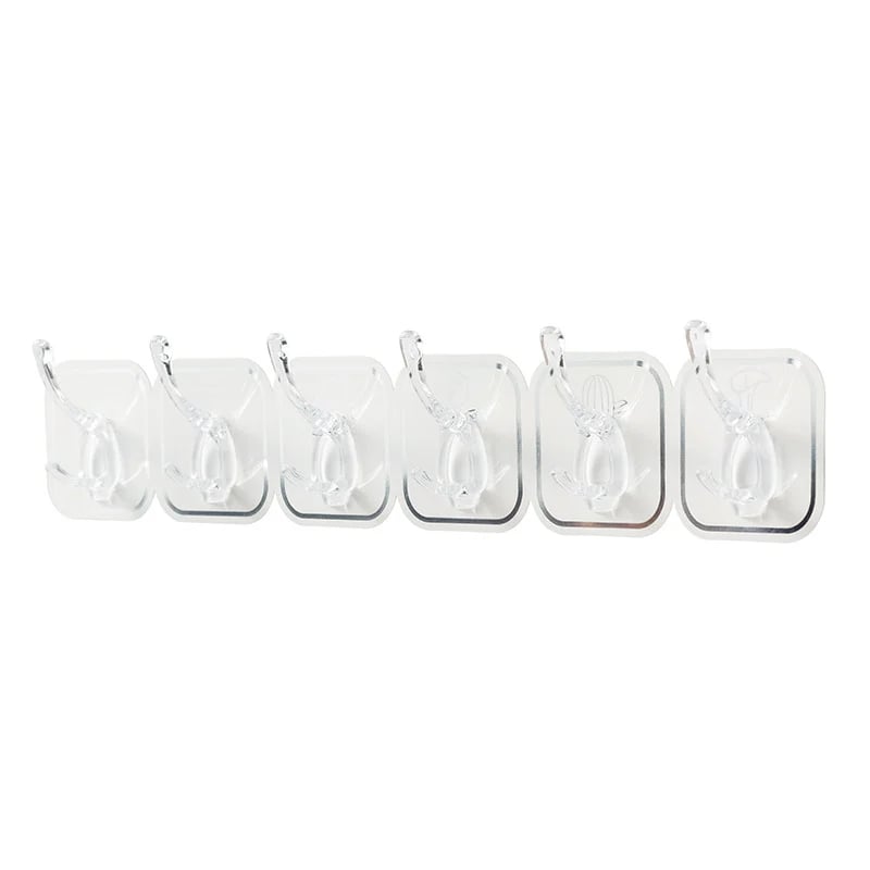 🔥SUMMER HOT SALE 49% OFF🔥MULTIFUNCTIONAL TRANSPARENT 6 HOOKS