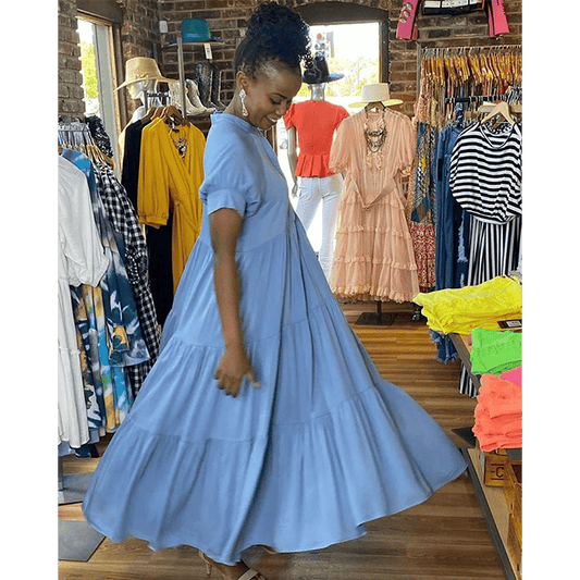 🔥48% OFF 🎁🔥Tiered Midi Dress-Buy 2 Free Shipping