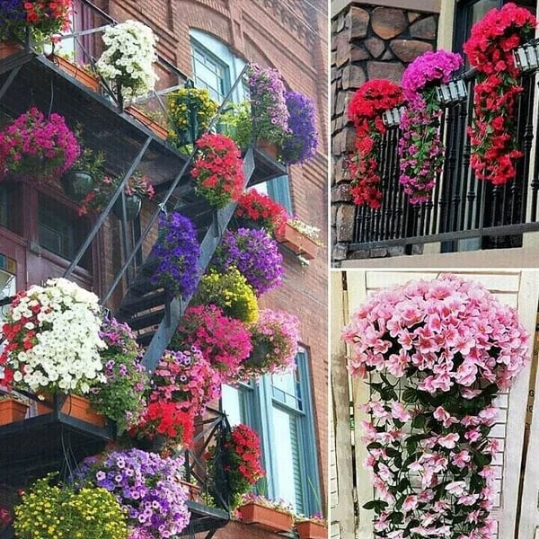 🔥🏡Vivid Artificial Hanging Orchid Bunch