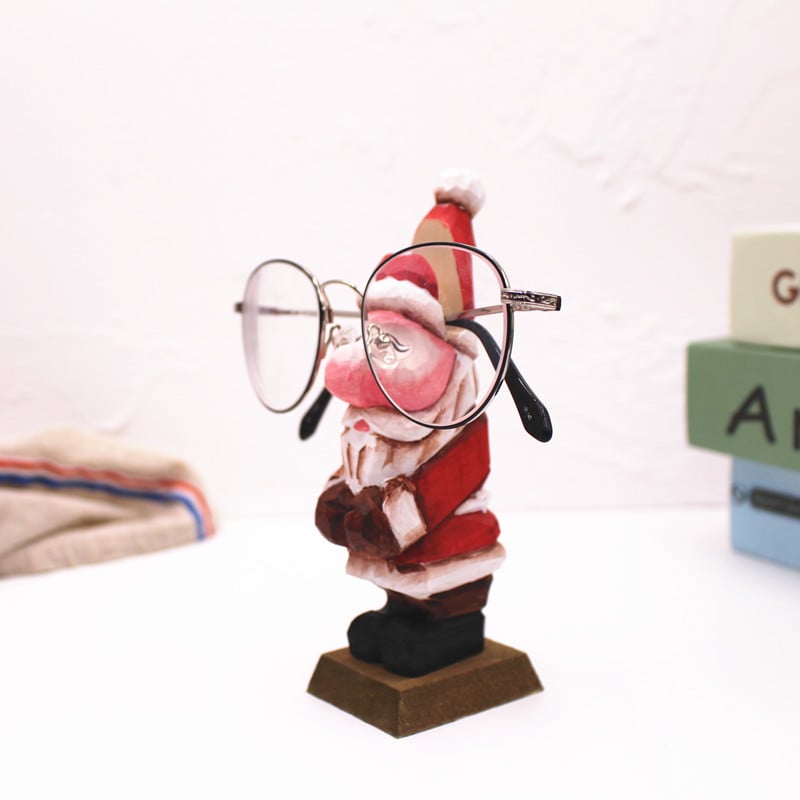 Wood Hand Carved Eyeglass Holder
