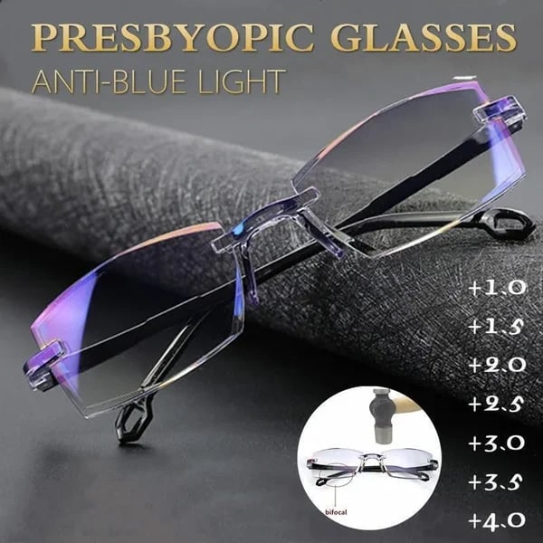 💥49% OFF💥Sapphire High Hardness Anti-blue Progressive Far And Near Dual-Use Reading Glasses