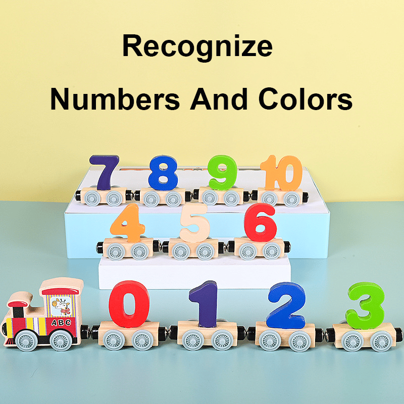 🔥Last Day Promotion 40% OFF - Numbers And Letters Magnetic Train Puzzle Wooden Toy Car