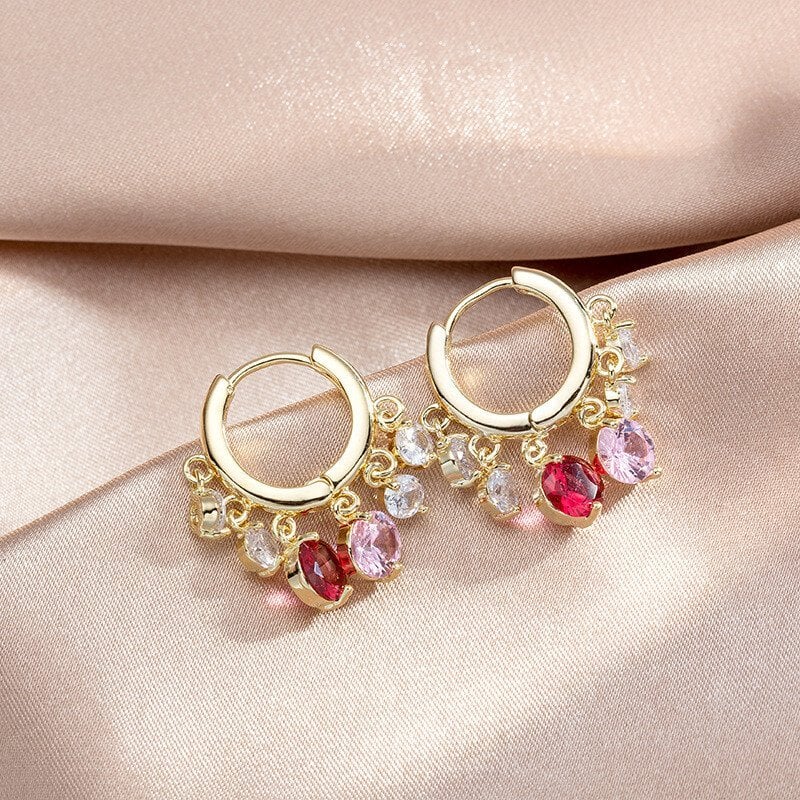 💎Shiny Colorful Dangle Pomegranate  Earrings