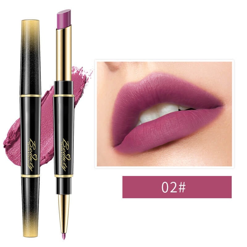 🔥 BIG SALE - HALF PRICE🔥🔥Double ended lipstick Automatic Lip Liner Matte Waterproof Non-fading Non-stick Lipstick