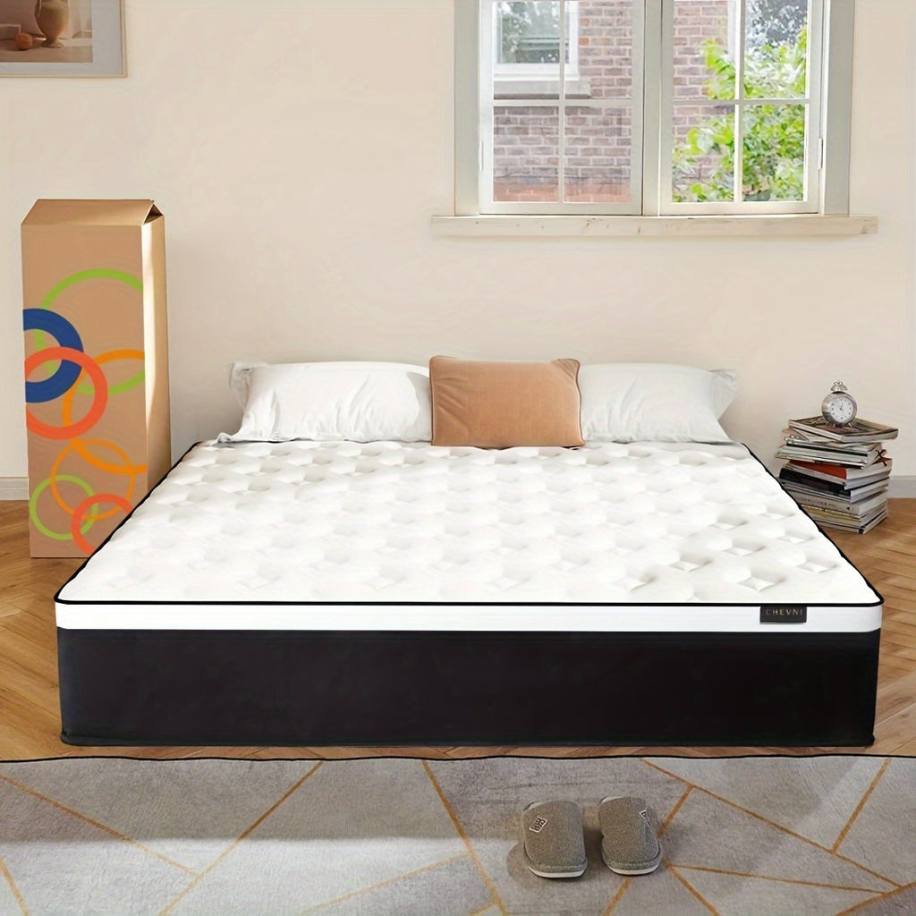 12 Inch Twin\u002FFull\u002FQueen\u002FKing Mattress in a Box - Memory Foam & Pocket Spring Hybrid Bed with Fire-Resistant Cover, Medium Firm, Easy Setup, No Box Spring\u002FFoundation Needed, Modern Bed for s & Rooms, Durable Nylon Base
