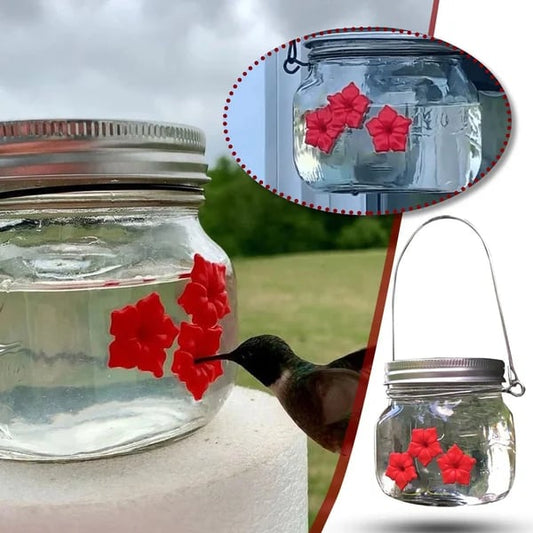 💗Mother's Day Gift -Beautiful Mason Jar Hummingbird Feeder w\/Three Ports