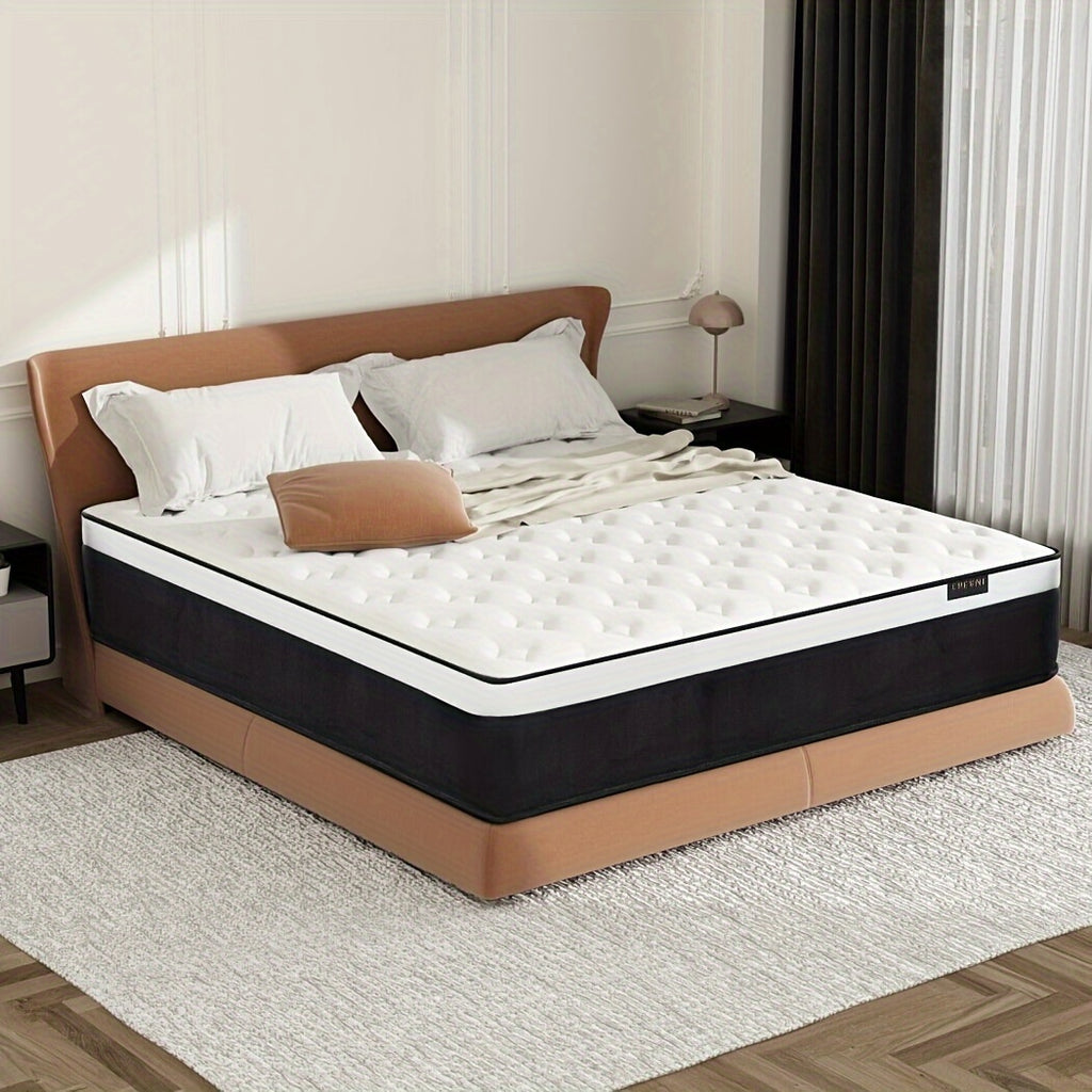 12 Inch Twin\u002FFull\u002FQueen\u002FKing Mattress in a Box - Memory Foam & Pocket Spring Hybrid Bed with Fire-Resistant Cover, Medium Firm, Easy Setup, No Box Spring\u002FFoundation Needed, Modern Bed for s & Rooms, Durable Nylon Base