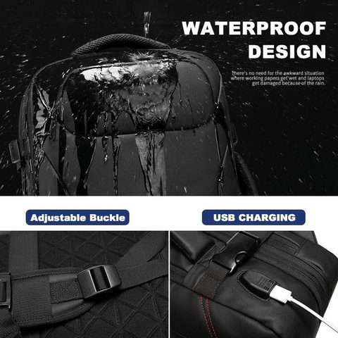 Men's Waterproof USB Charging Male Laptop Casual Travel Bag