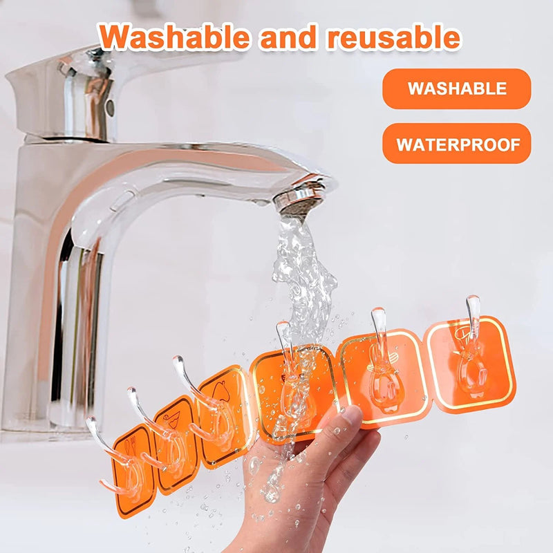 🔥SUMMER HOT SALE 49% OFF🔥MULTIFUNCTIONAL TRANSPARENT 6 HOOKS