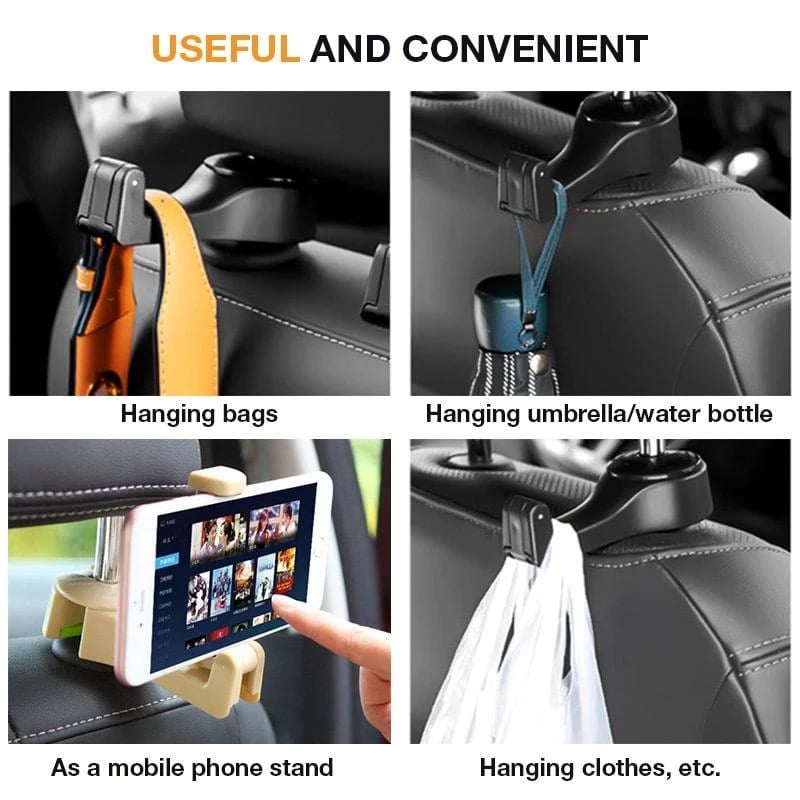 🔥LAST DAY Promotion 49% OFF🔥2 in 1 Car Headrest Hidden Hook