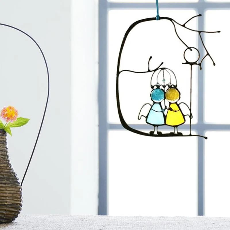 Idearock™Suncatcher Stained Glass Art Window Hangings