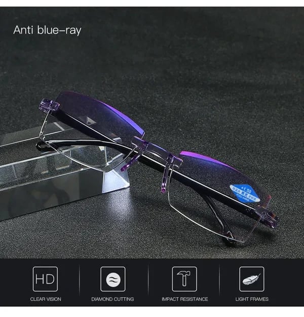 💥49% OFF💥Sapphire High Hardness Anti-blue Progressive Far And Near Dual-Use Reading Glasses