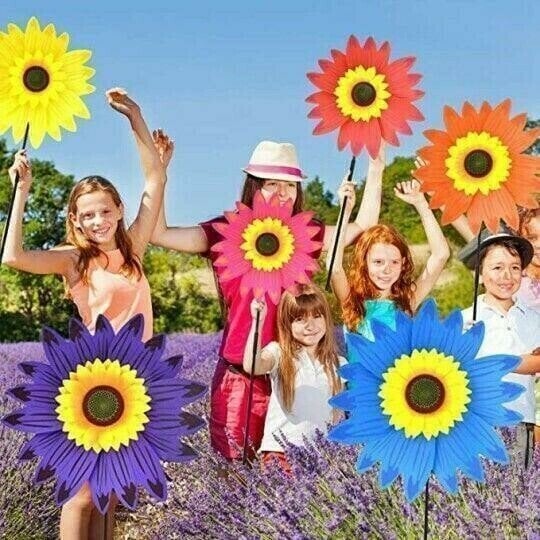 🎉Buy 2 Get 1 Free - Add 3 in Cart🎉 Colorful Sunflower Windmill-For Decoration Outside Yard🌻