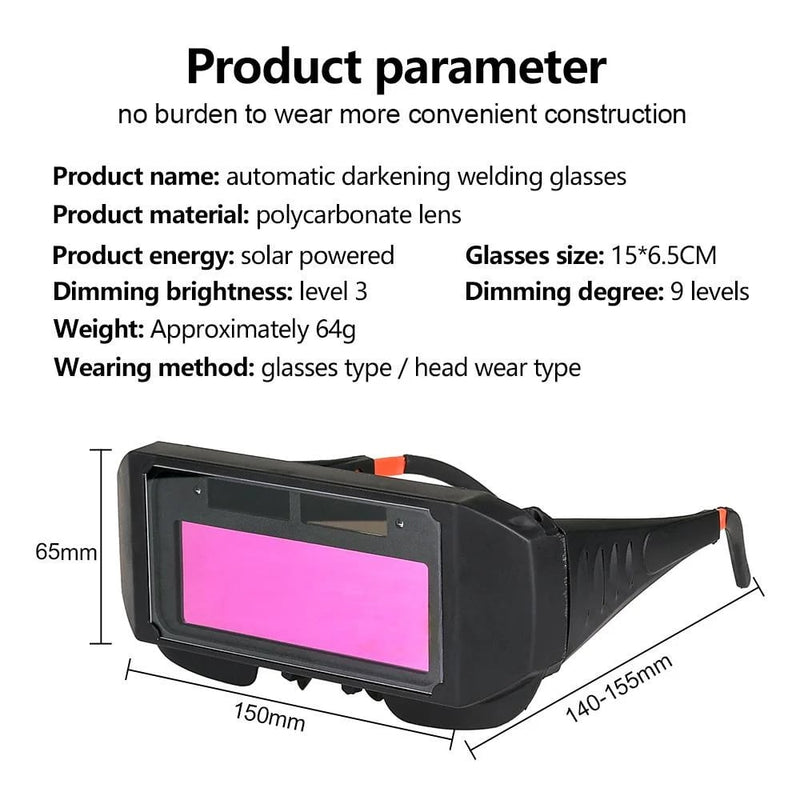 (🎉NEW YEAR SALE - 48% OFF)) Auto Dimming Welding Glasses(With 5 lenses) 🔥 BUY 2 GET EXTRA 10% OFF