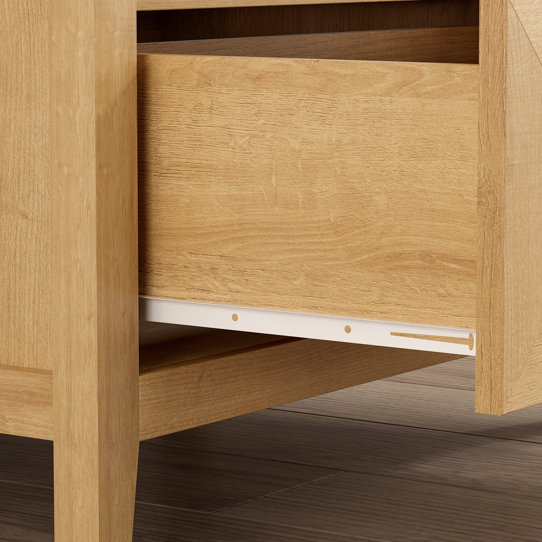 Farmhouse Nightstand with Drawer Modern 24\