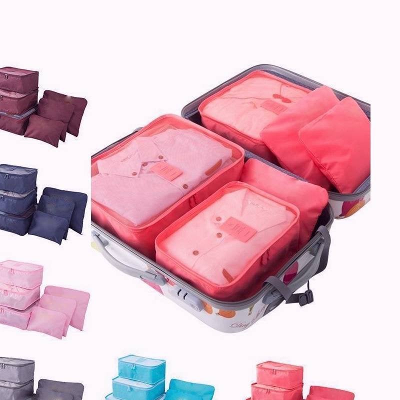 6 pieces portable luggage packing cubes🧳
